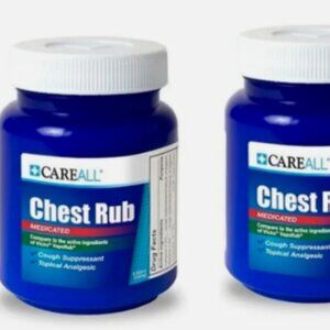 SET OF 3 CareAll Medicated Chest Rub 3.53 oz Cough Suppressant Topical